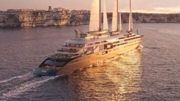 Iate de Luxo Orient Express Corinthian estreia em 2026 como o maior veleiro híbrido do mundo