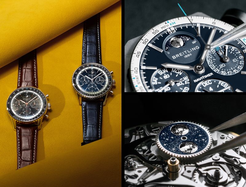 Relógio de luxo em platina edição limitada Breitling