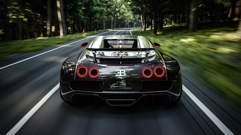 Bugatti FKP Hommage traseira aerodinâmica saídas de ar hipercarro