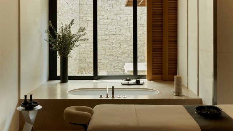 Spa de luxo com hammam no Amanzoe Grécia