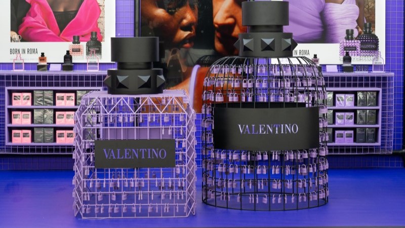 experiência Valentino Beauty BarraShopping ativação luxo Brasil