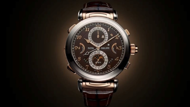 Relógio Patek Philippe Grandmaster Chime 6300 em ouro branco e rosa