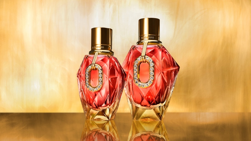 dois frascos do perfume feminino Rabanne Million Gold For Her Pure Diamonds luxo