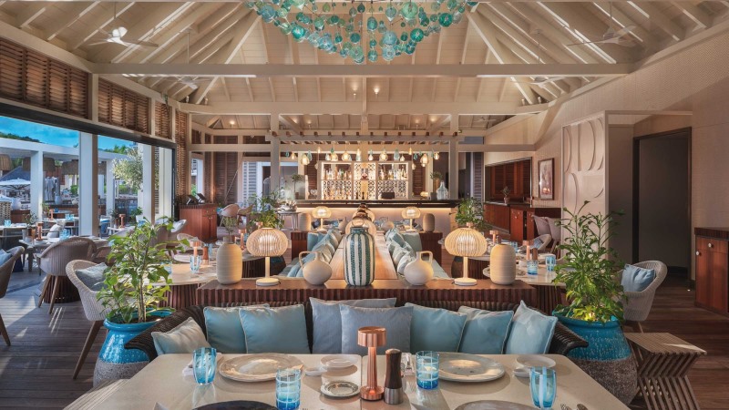 Restaurante Abyss em hotel de luxo em St Barths