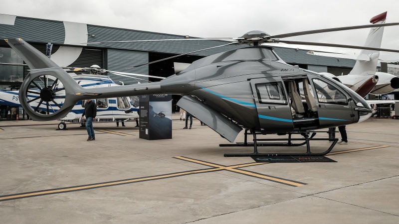 Helicóptero Agusta AW09 exposto no Catarina Aviation Show