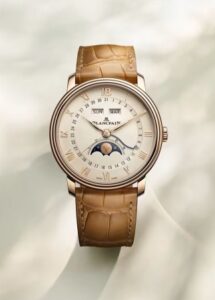 Blancpain Villeret Quantième Complet em ouro vermelho com calendário completo e fases da lua