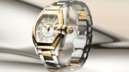 Cartier Roadster em ouro amarelo e aço com design inspirado no universo automobilístico