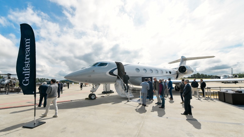 Jato executivo Gulfstream G600 no Catarina Aviation Show
