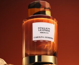 Perfume de luxo Carolina Herrera Stallion Leather Sirocco em edição limitada da Coleção Confidential