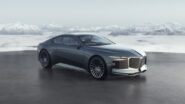 Vision BMW ALPINA em ângulo de três quartos destacando design frontal e lateral do novo conceito de luxo da BMW