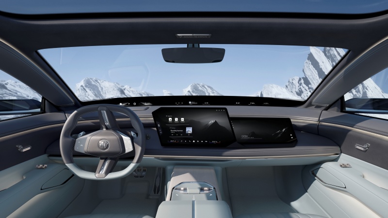Painel do Vision BMW ALPINA com BMW Panoramic iDrive e interface digital avançada