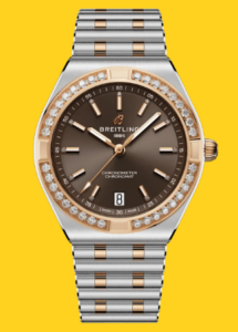 Breitling Chronomat Automatic 36 com mostrador em madrepérola ouro vermelho 18 quilates e movimento automático da relojoaria suíça