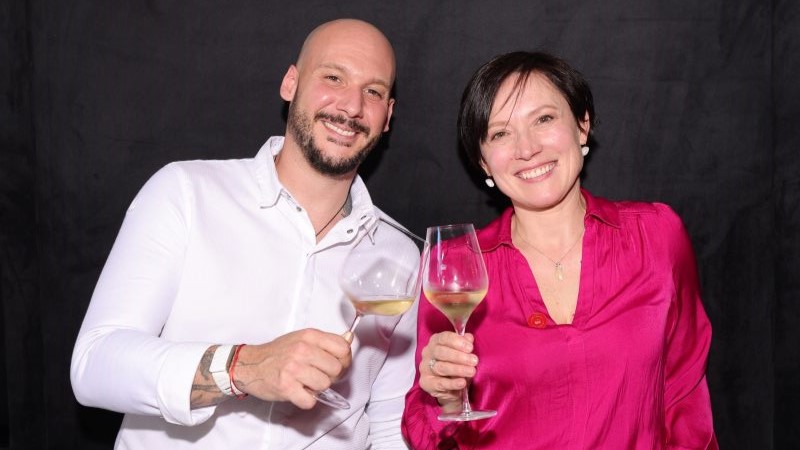 Chef Luiz Felipe e Marie Christine Osselin durante encontro dedicado à Collection Impériale Création Nº 1