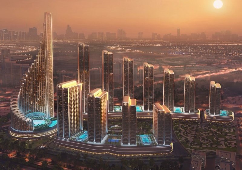 Mercedes Benz Places Binghatti City em Dubai representa o conceito de arquitetura e luxo desenvolvido pela marca