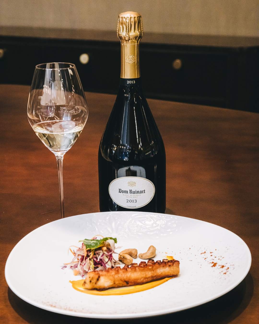 Champagne harmonização prato gourmet restaurante Michelin São Paulo