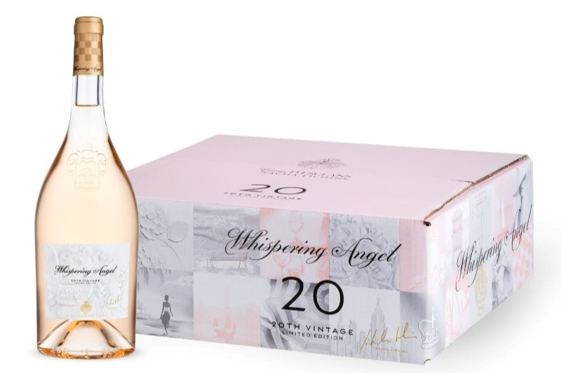 Whispering Angel Twenty Vintage edição limitada comemorativa produzida na Provence