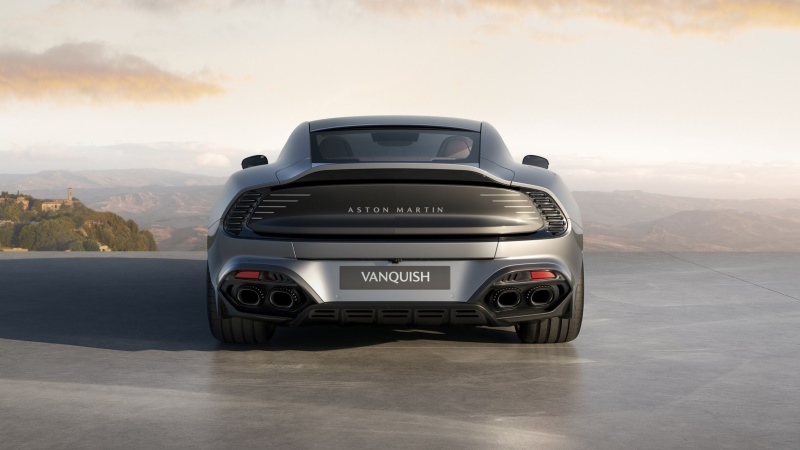 Vista traseira do Aston Martin Vanquish 25 anos edição limitada