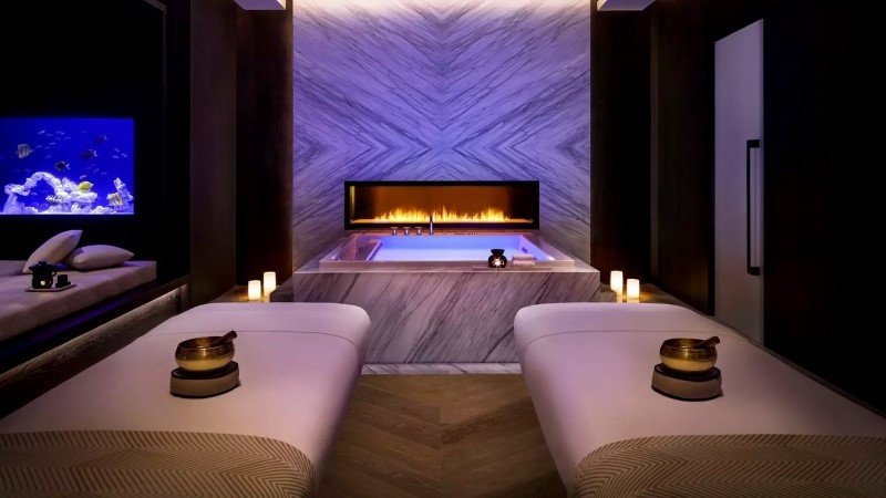 AWAKEN Wellness Atlantis The Royal Dubai sala de tratamento em mármore