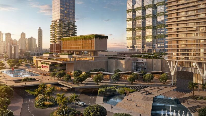 Projeto do empreendimento de uso misto do Flamboyant com urbanização avenidas acessos e novo complexo em Goiânia