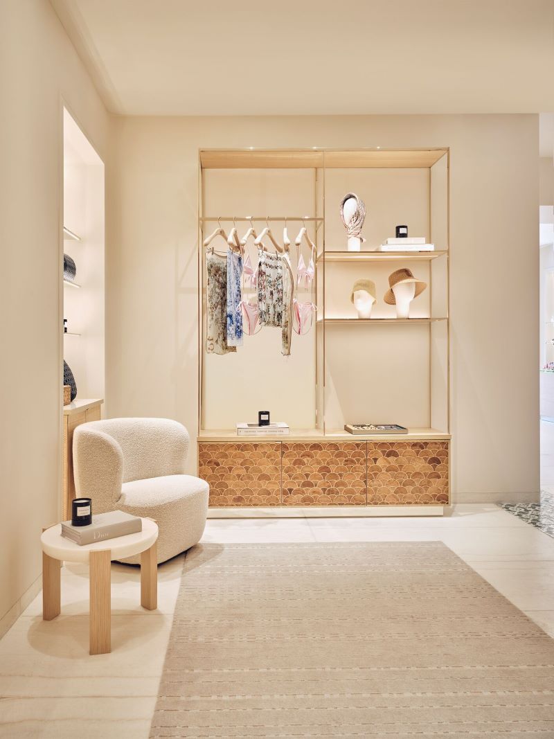 Interior do spa de luxo na Sicília com ambiente exclusivo Dior