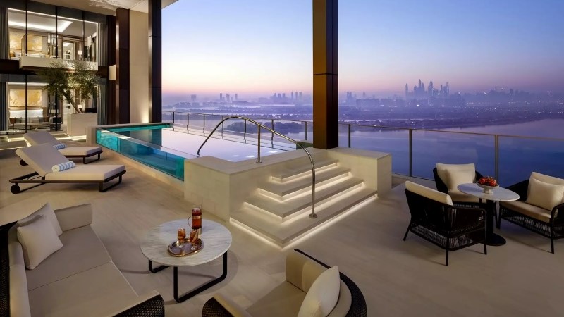 Royal Mansion Atlantis The Royal Dubai piscina privativa elevada com vista exclusiva