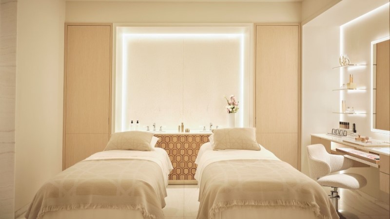 Sala de tratamentos do spa de luxo na Sicília Dior Spa