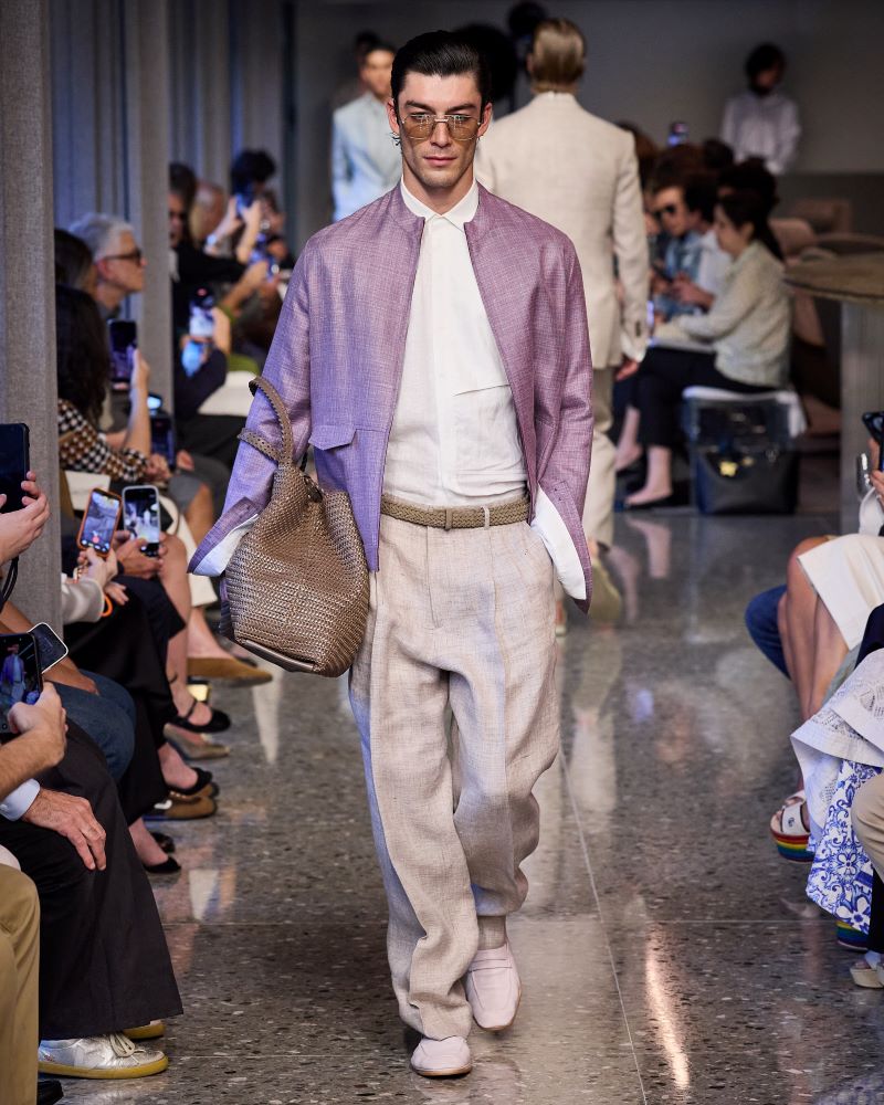 Look da coleção Verão 2026/27 apresentado no desfile