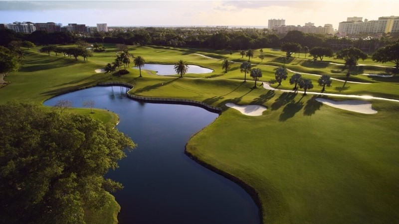 Campo de golfe do The Boca Raton visto de cima