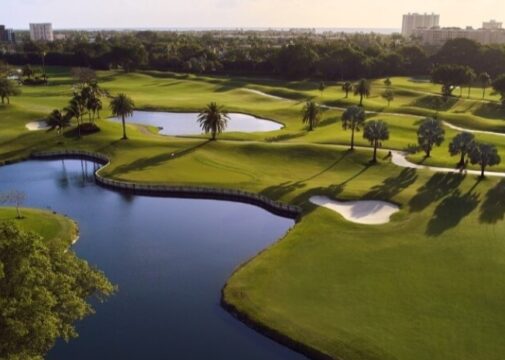 Campo de golfe do The Boca Raton visto de cima