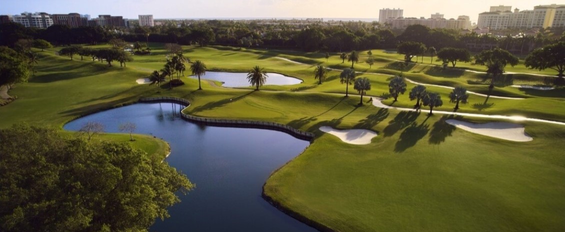 Campo de golfe do The Boca Raton visto de cima