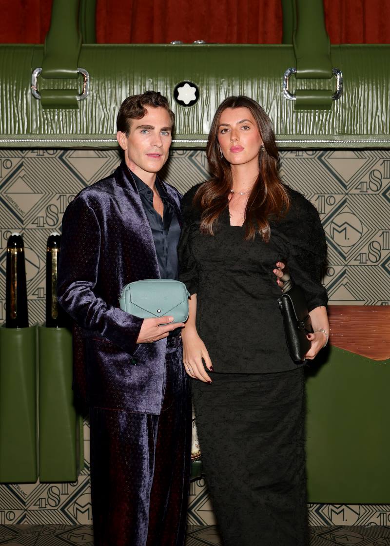 Carlo Sestini e Kyra Kennedy na celebração da Montblanc em Nova York