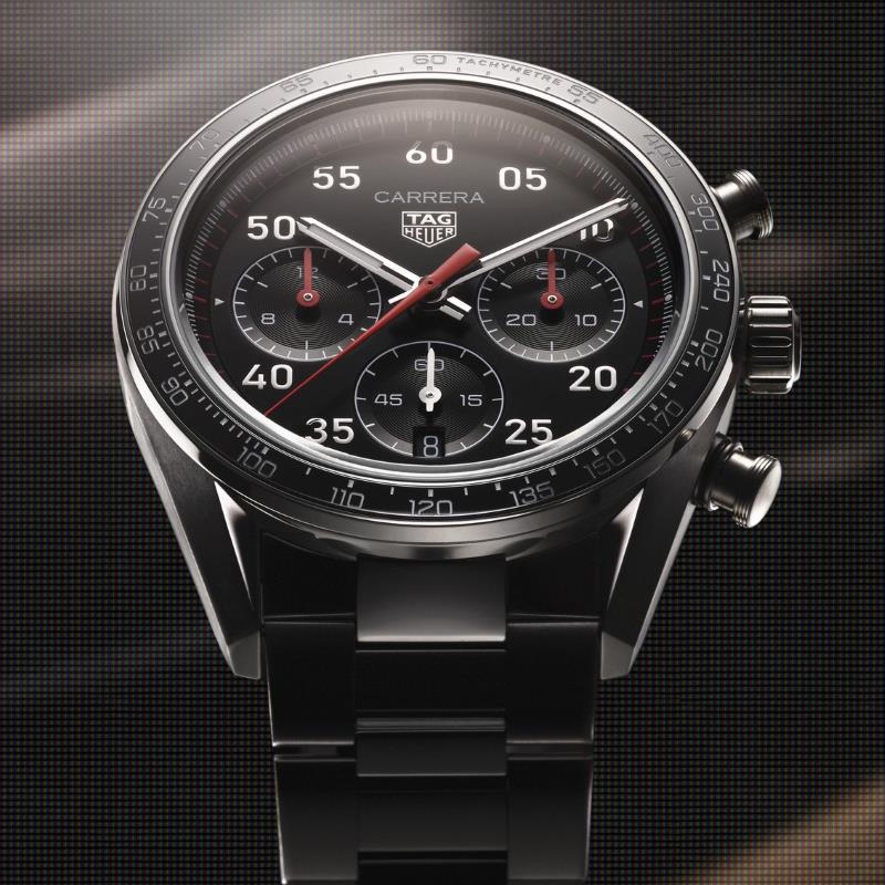 Detalhe da caixa do TAG Heuer Carrera Chronograph Sport CDB2110