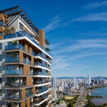 Fachada do Vista Mare com vista para o mar em Itajaí
