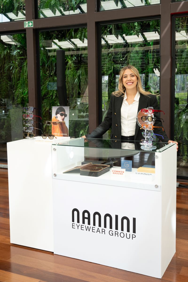 Expositor da empresa Nannini durante o Italian Eyewear Exhibitio