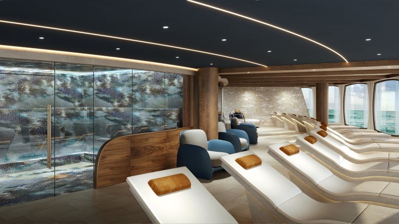 Ambiente do Mandara Spa a bordo do Norwegian Aura