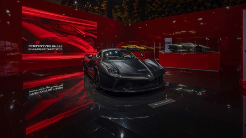 Protótipo exposto na mostra Universo Ferrari na Índia