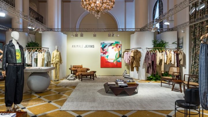 Arquitetura comercial de luxo da Animale no Rio de Janeiro com experiência imersiva no varejo de moda