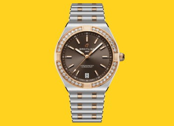 Breitling Chronomat Automatic 36 com mostrador em madrepérola ouro vermelho 18 quilates e movimento automático da relojoaria suíça