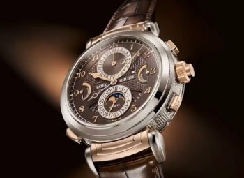 Relógio Patek Philippe Grandmaster Chime 6300 em ouro branco e rosa