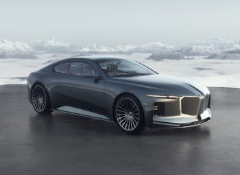 Vision BMW ALPINA em ângulo de três quartos destacando design frontal e lateral do novo conceito de luxo da BMW